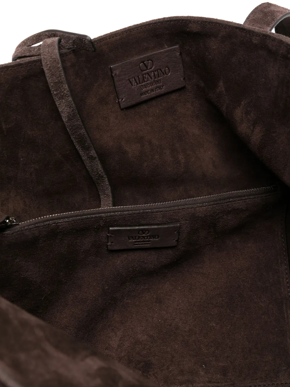 Valentino Garavani Nellcôte suede tote bag Bruin