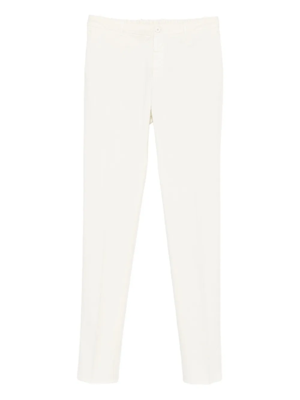 Incotex Broek met knoopsluiting en platte voorkant Beige