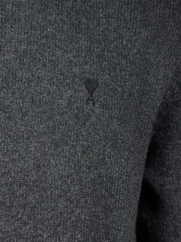 AMI Paris タートルネック リブセーター | グレー | FARFETCH JP