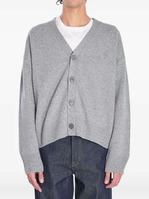 AMI Paris embroidered-logo button cardigan