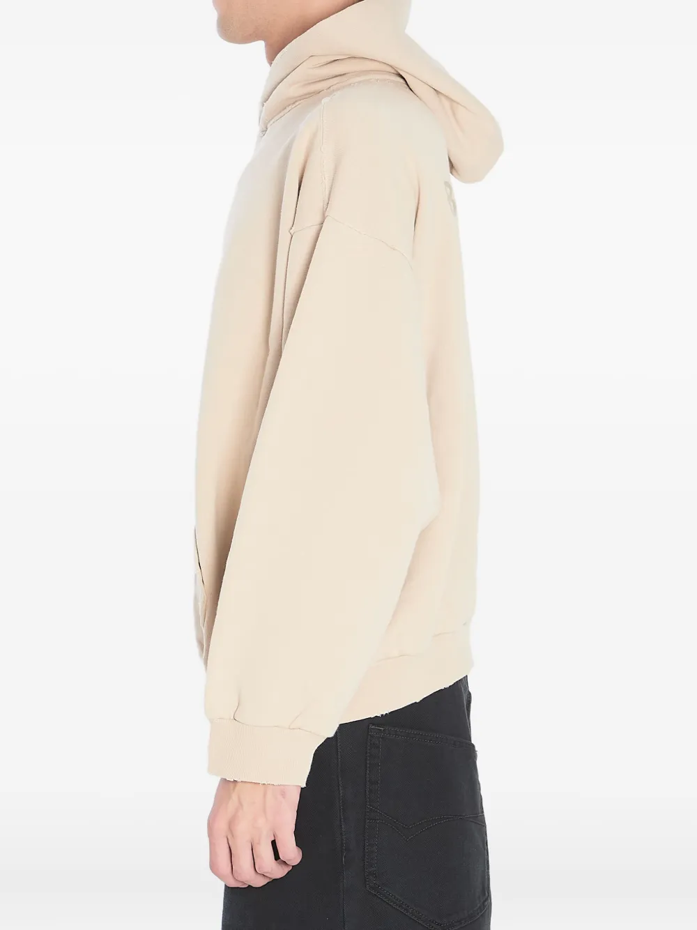 Balenciaga Hoodie met geborduurd logo Beige