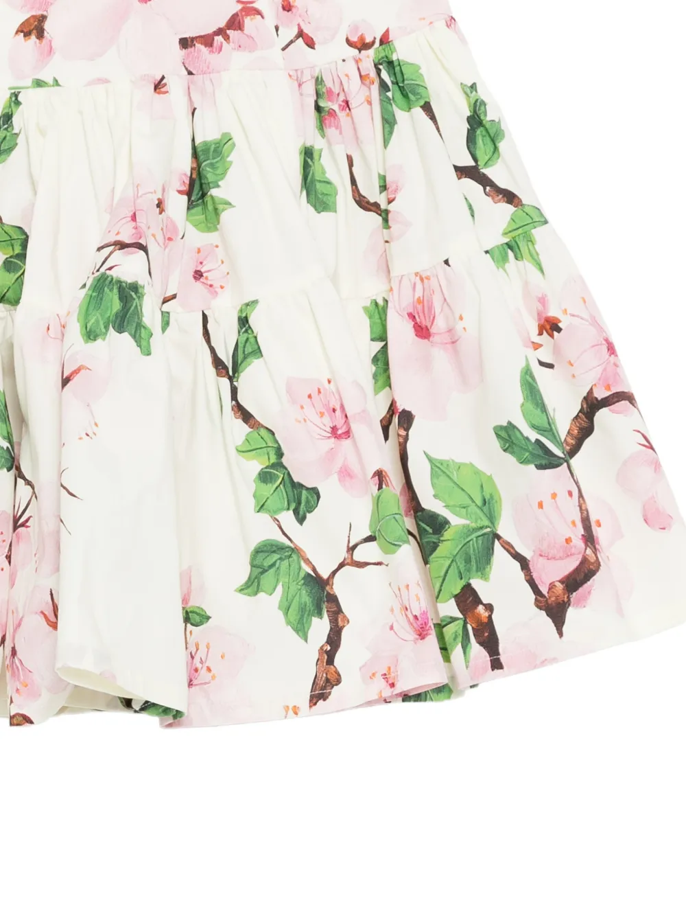 Oscar de la Renta Gelaagde rok met bloemenprint Wit