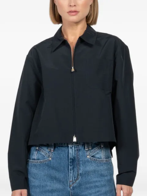 Simkhai Edison lace-panel zip-fastening shirt