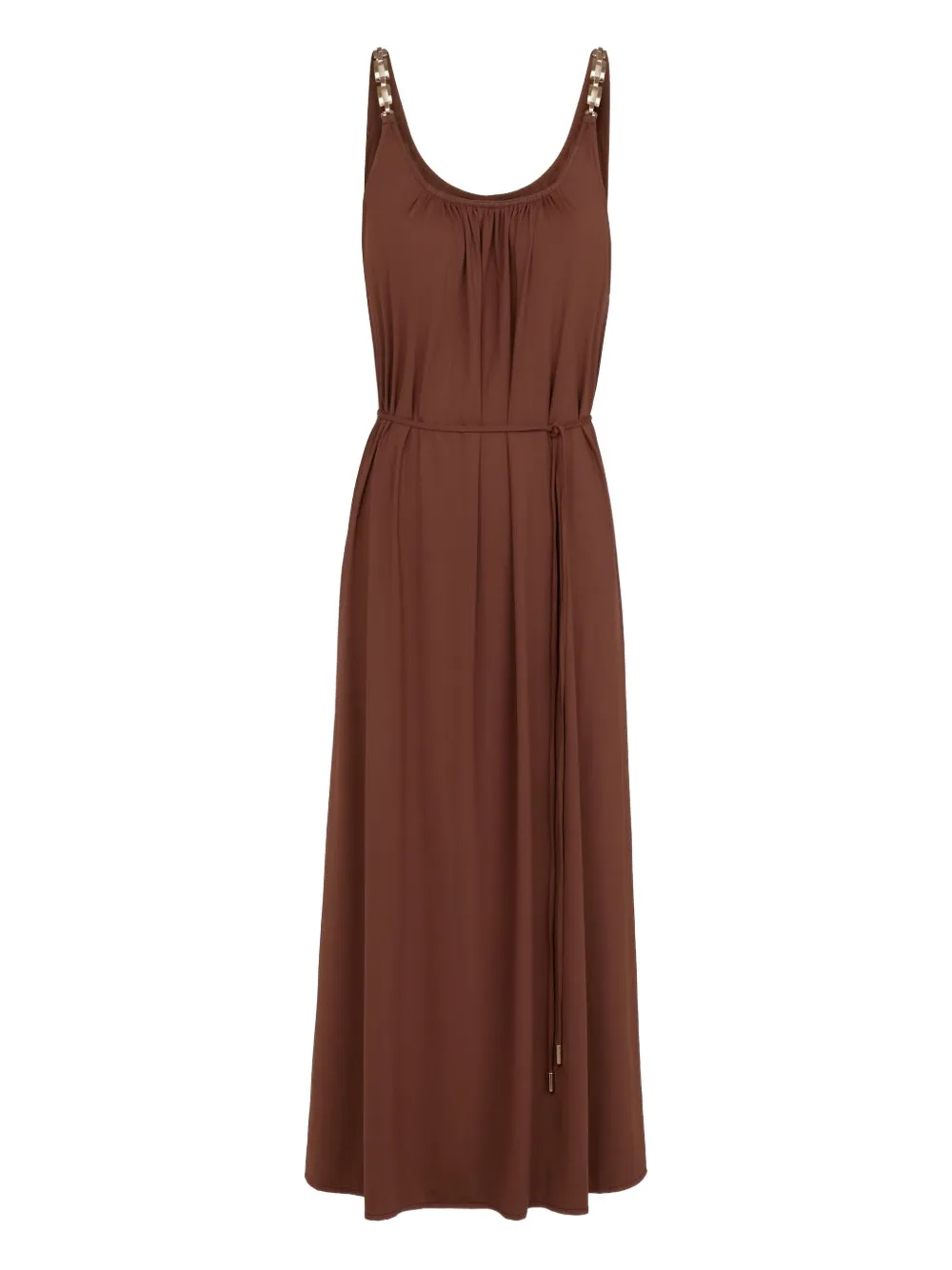 Lenny Niemeyer chain-embellished midi dress - Brown