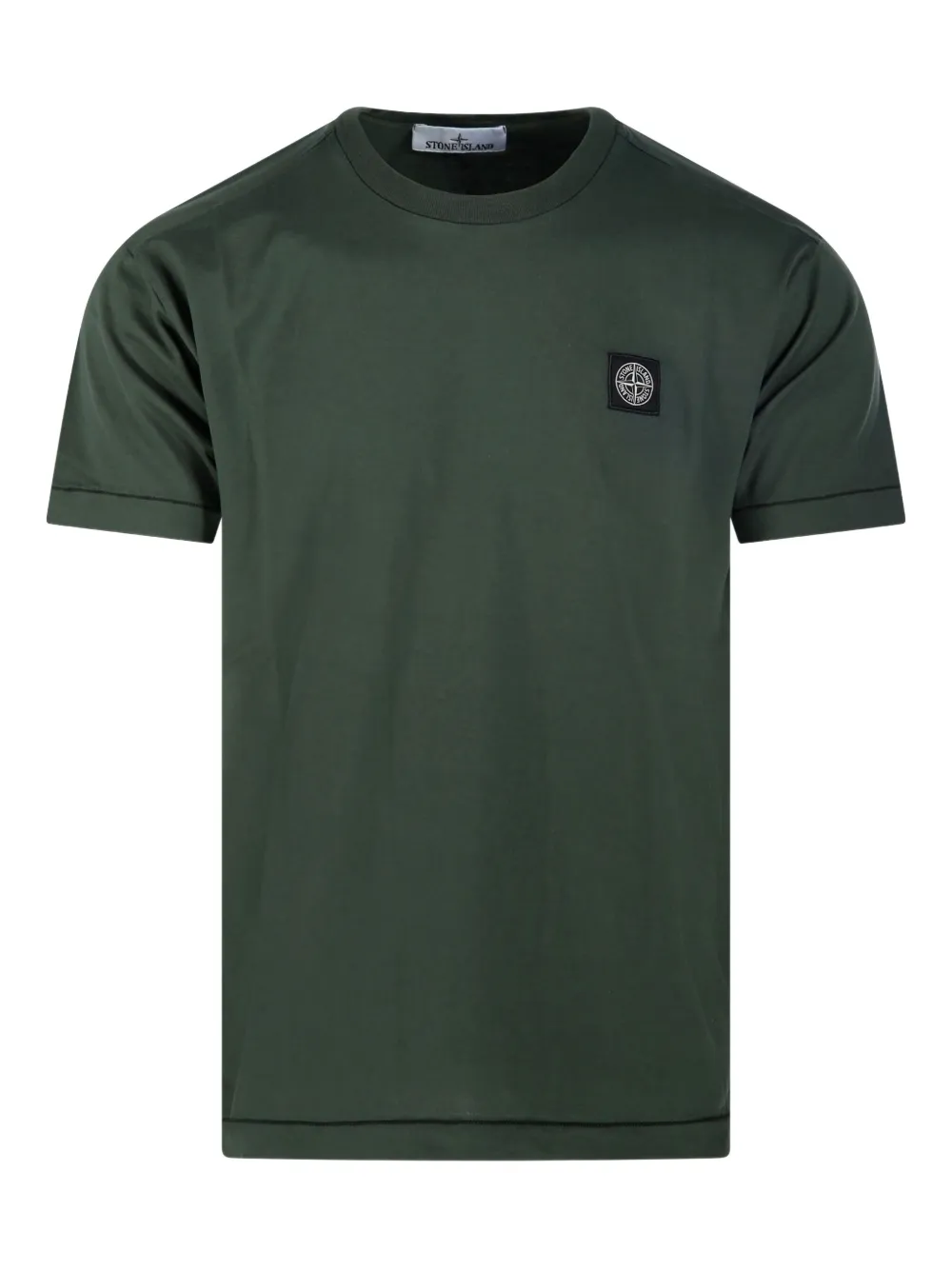 Stone Island logo-patch crew-neck T-shirt Groen