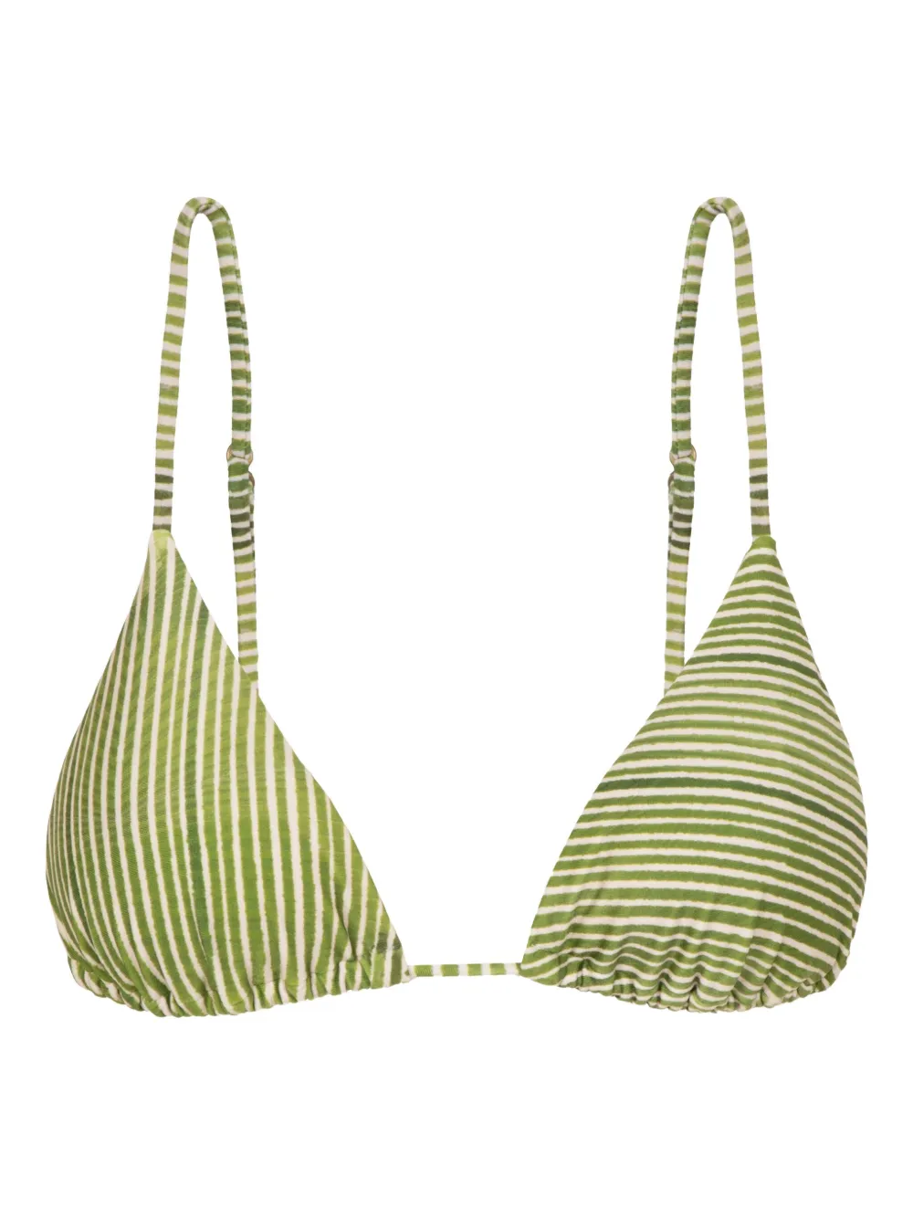 Lenny Niemeyer striped triangle bikini top - Verde