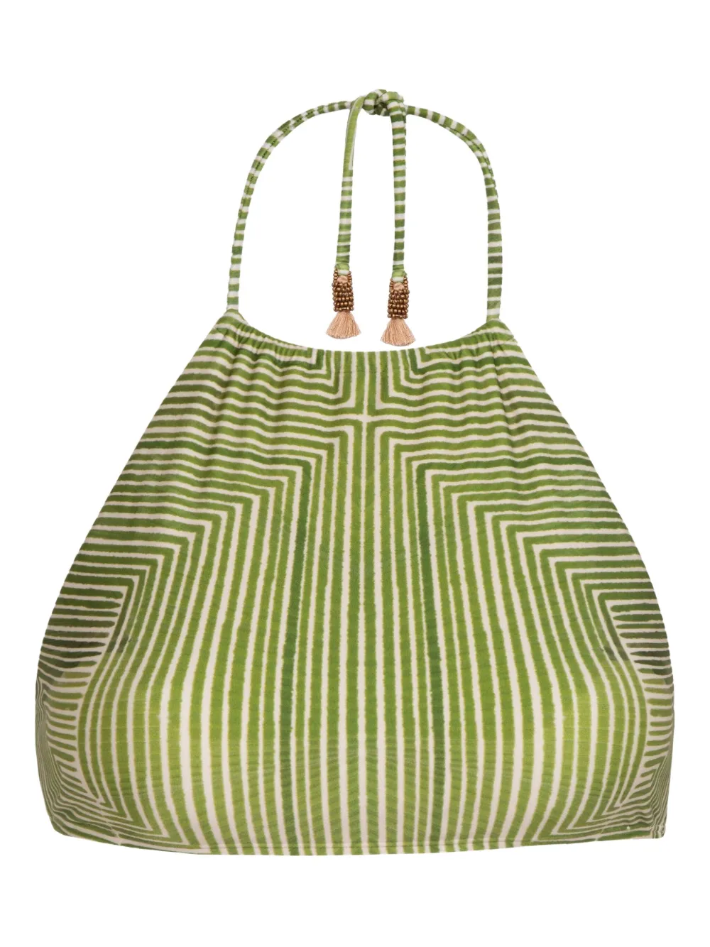 Lenny Niemeyer geometric-print halter-neck bikini top - Verde