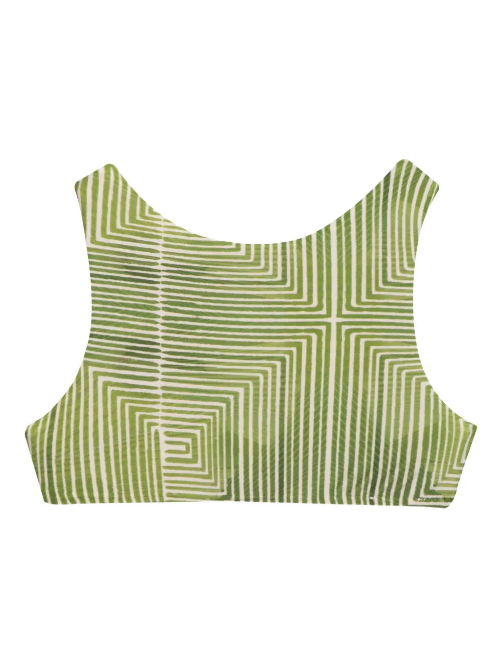 Lenny Niemeyer geometric-print bikini top - Verde