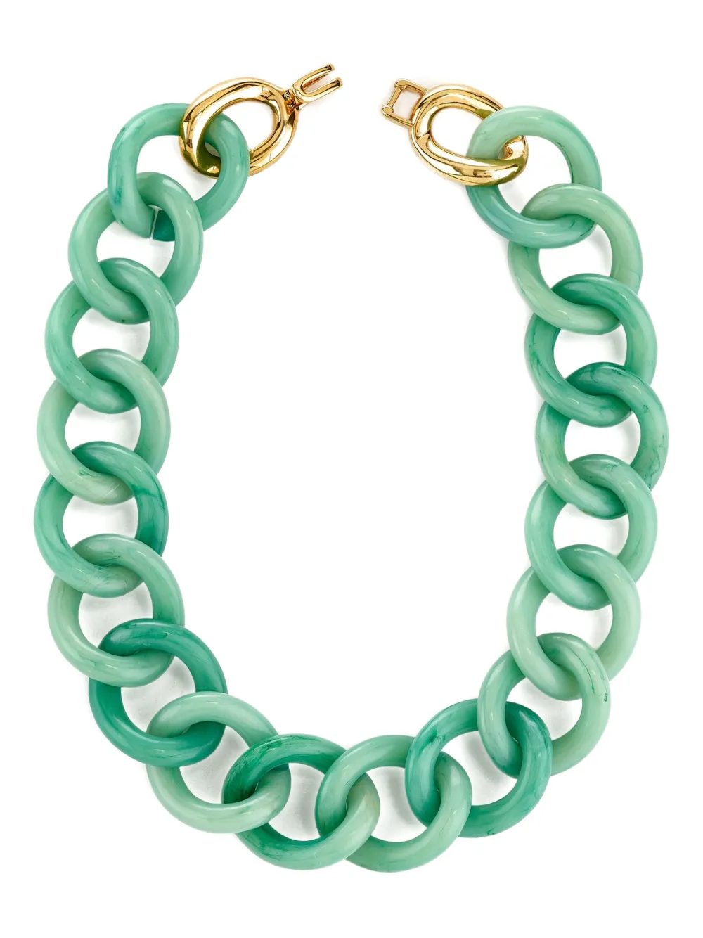 Kenneth Jay Lane Chain-link Necklace In Green