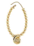 Kenneth Jay Lane seashell bead necklace - Gold