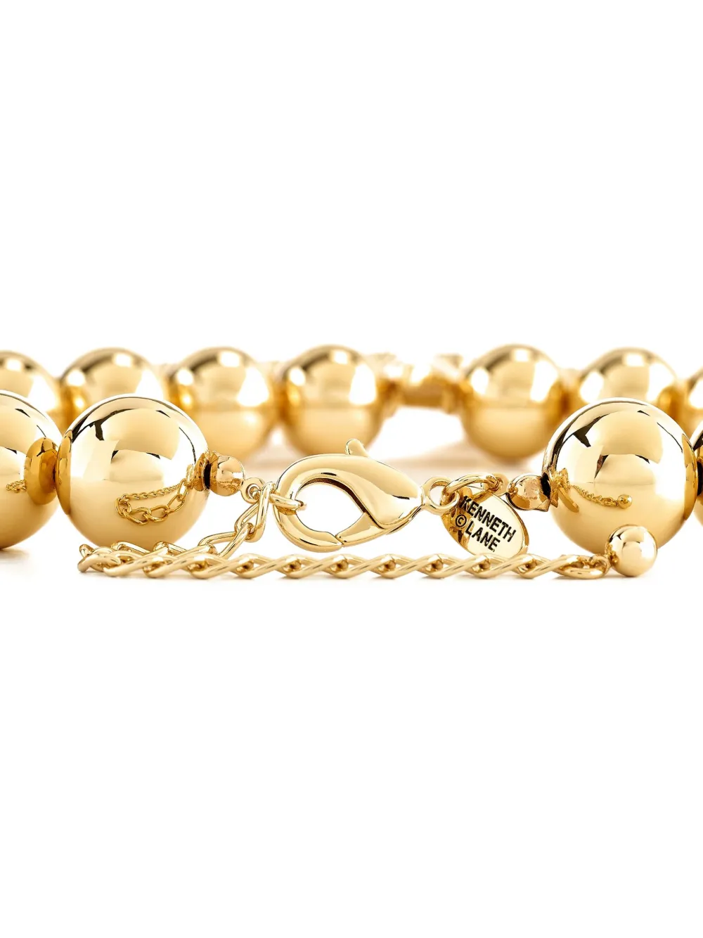Kenneth Jay Lane Halsketting met schelpen en kralen - Goud