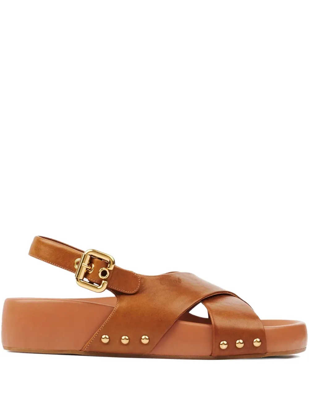 Chloé Mae studded sandals Brown