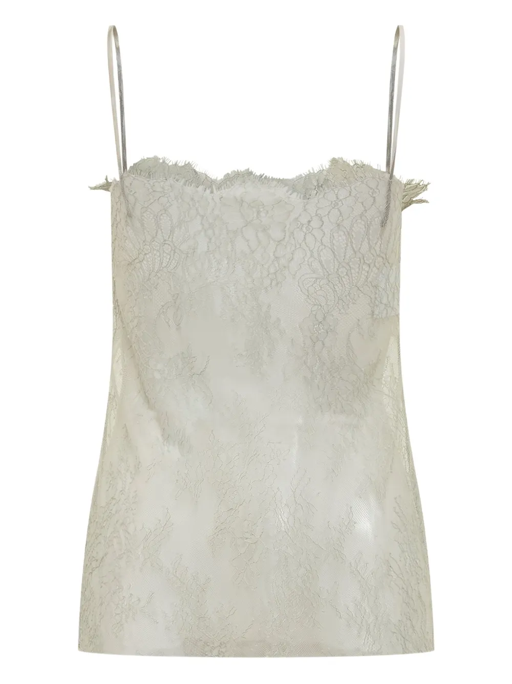 Alberta Ferretti lace-trimmed camisole top Wit