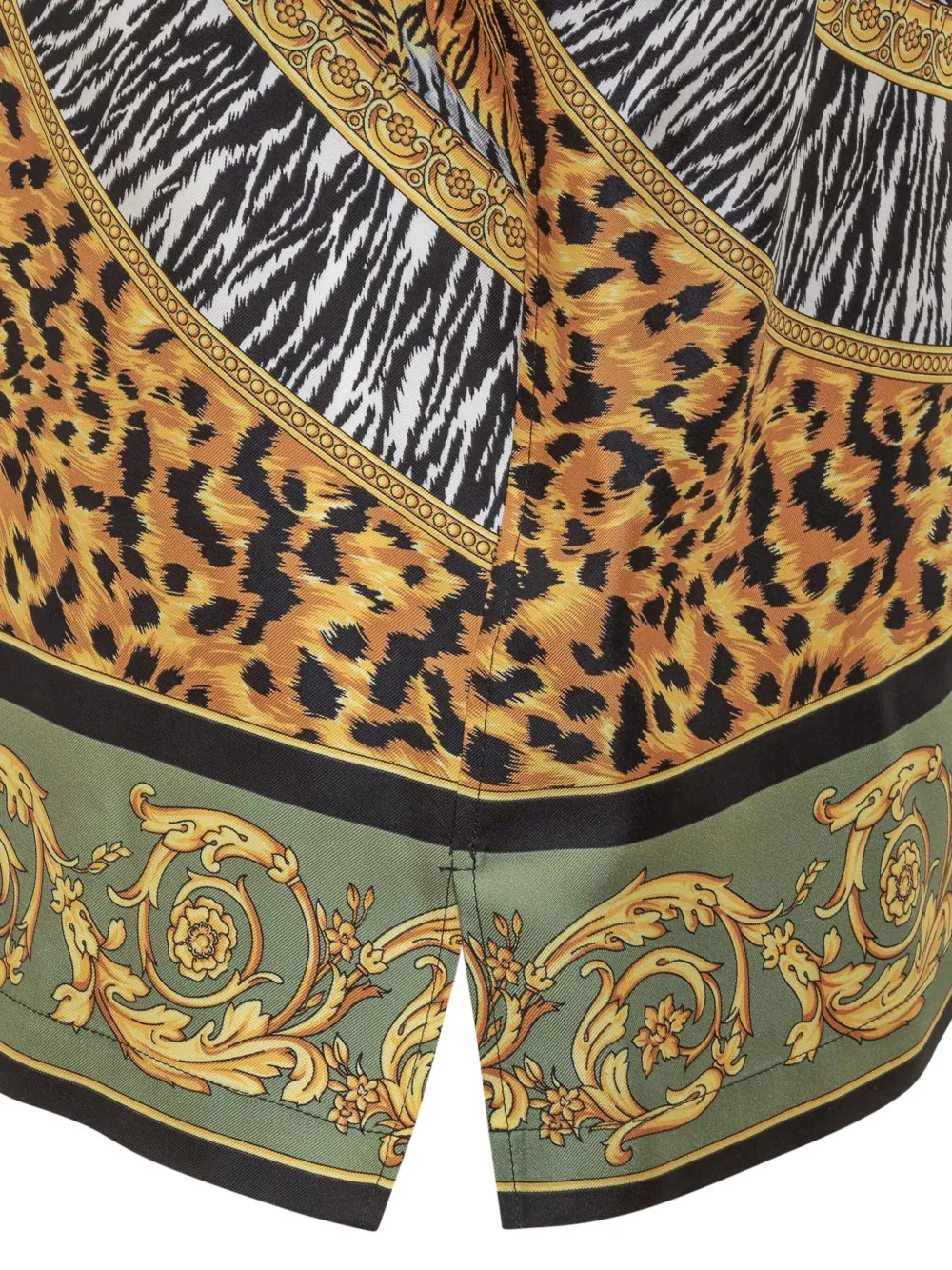 Versace Overhemd met luipaardprint Groen