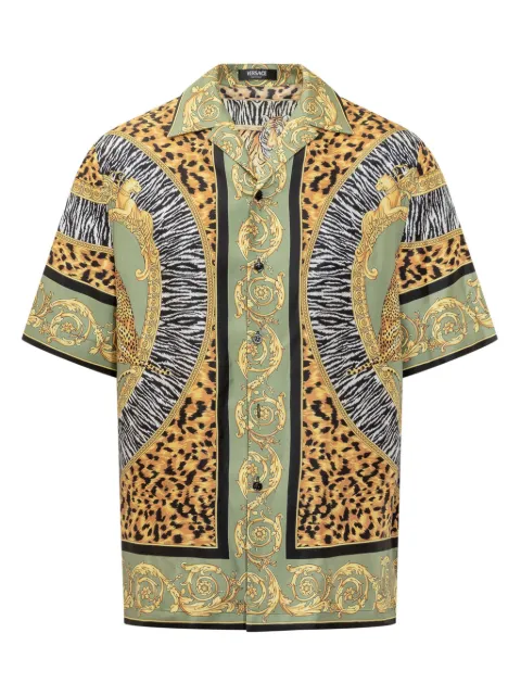 Versace Camicia leopardata