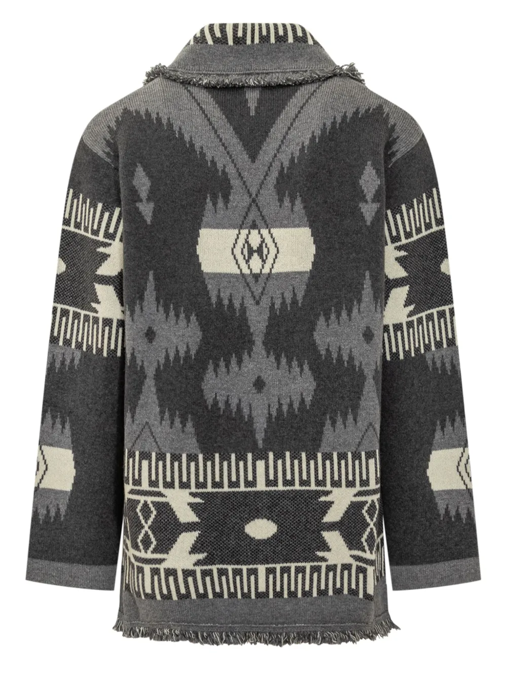 Alanui Icon vest met franje en jacquard Grijs