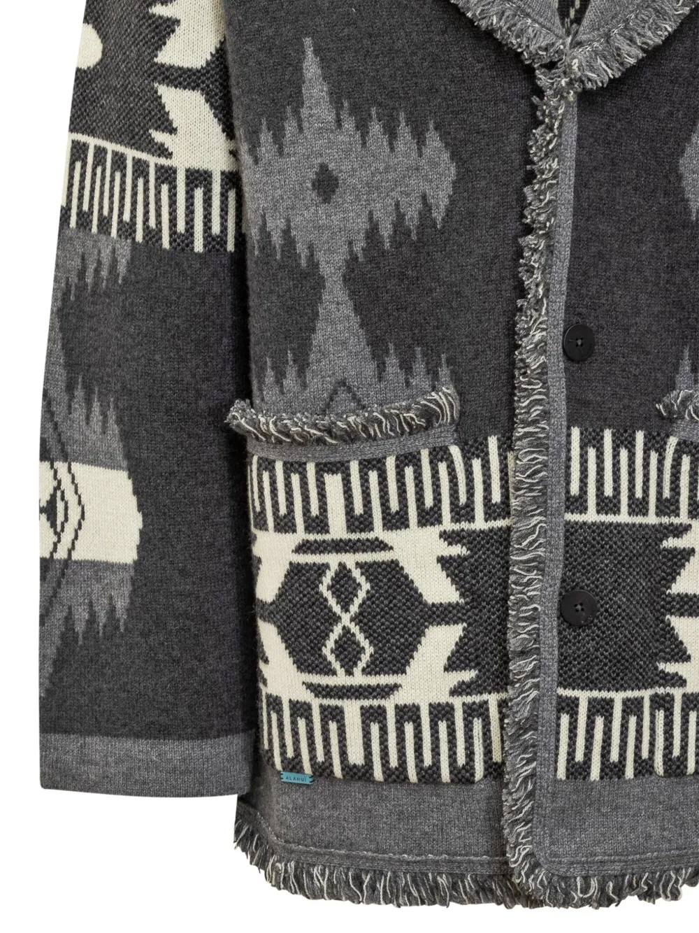 Alanui Icon vest met franje en jacquard Grijs