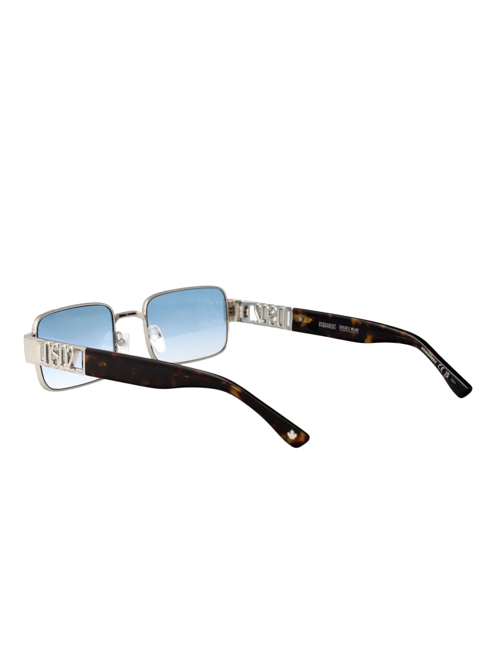 DSQUARED2 EYEWEAR rectangle-frame embellished sunglasses Grijs