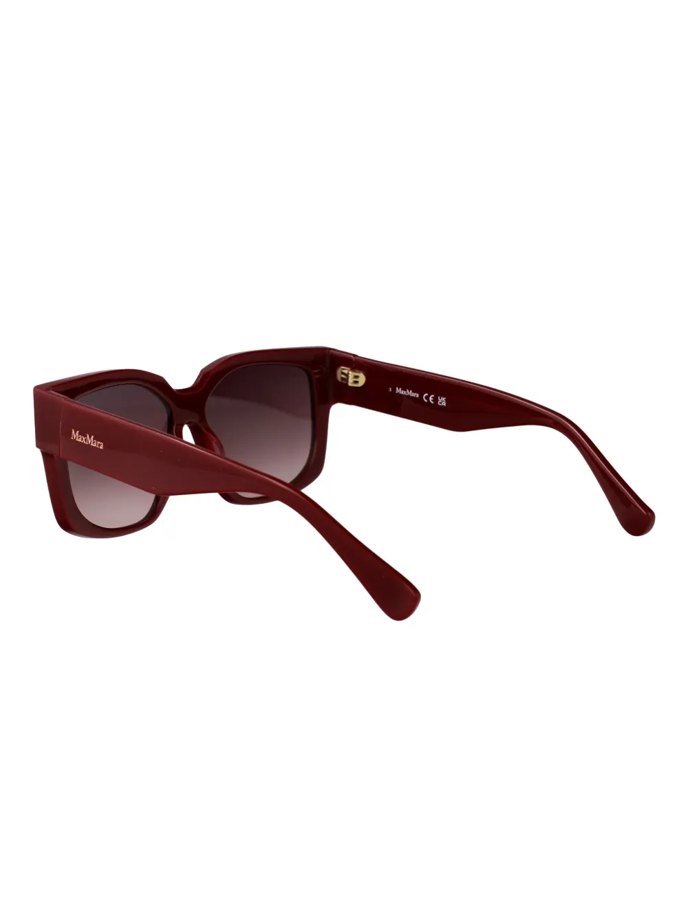 Max Mara Glimpse zonnebril met vierkant montuur Rood