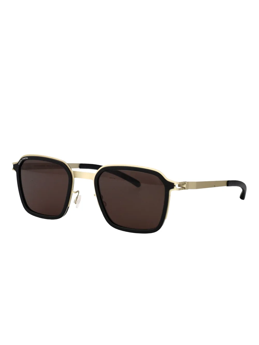 Mykita Rimowa zonnebril met vierkant montuur van roestvrij staal Bruin