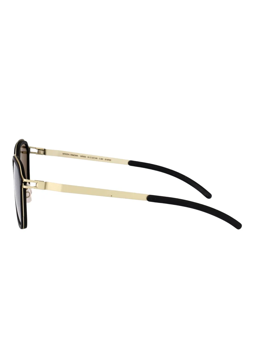 Mykita Rimowa zonnebril met vierkant montuur van roestvrij staal Bruin