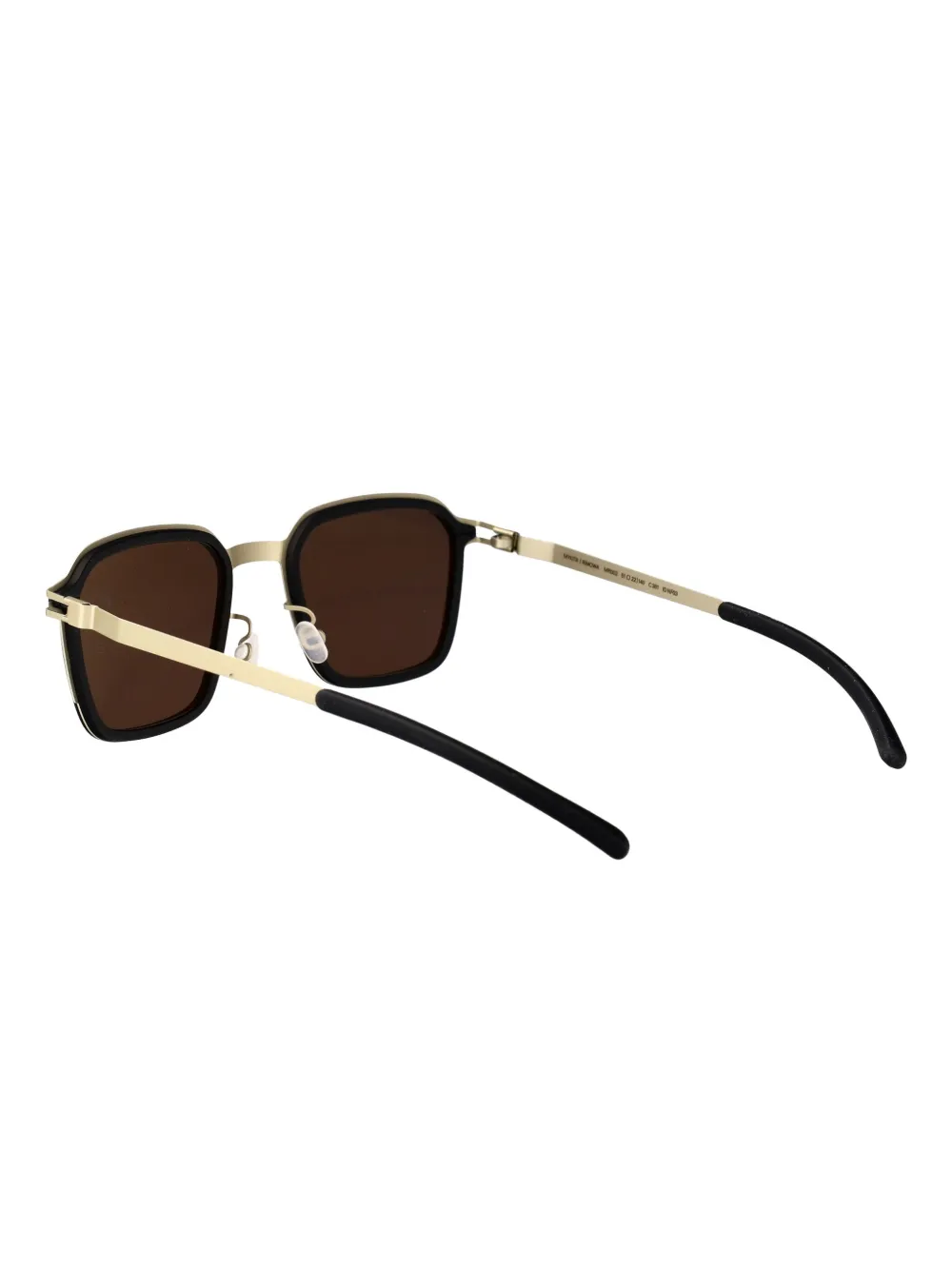 Mykita Rimowa zonnebril met vierkant montuur van roestvrij staal Bruin
