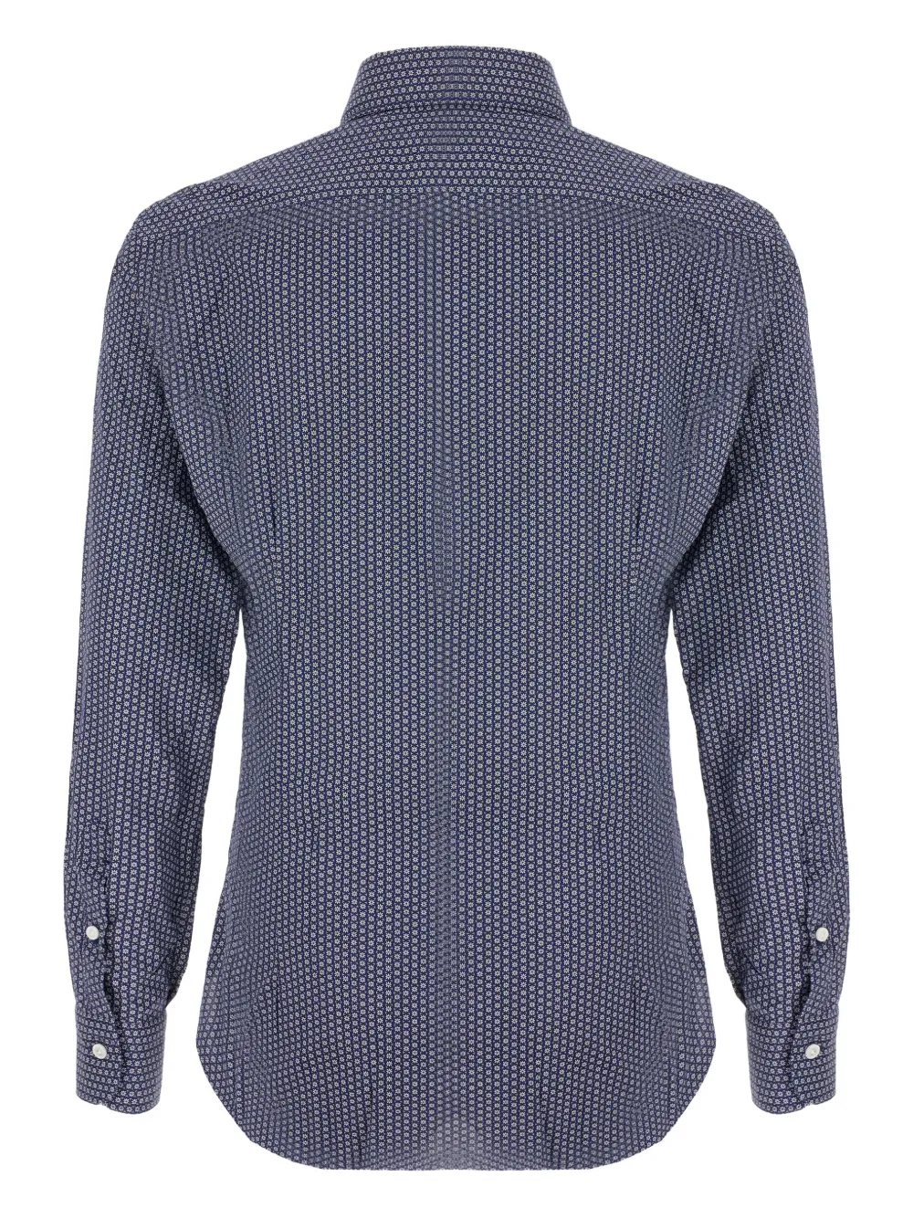 Barba Overhemd met patroon - Blauw