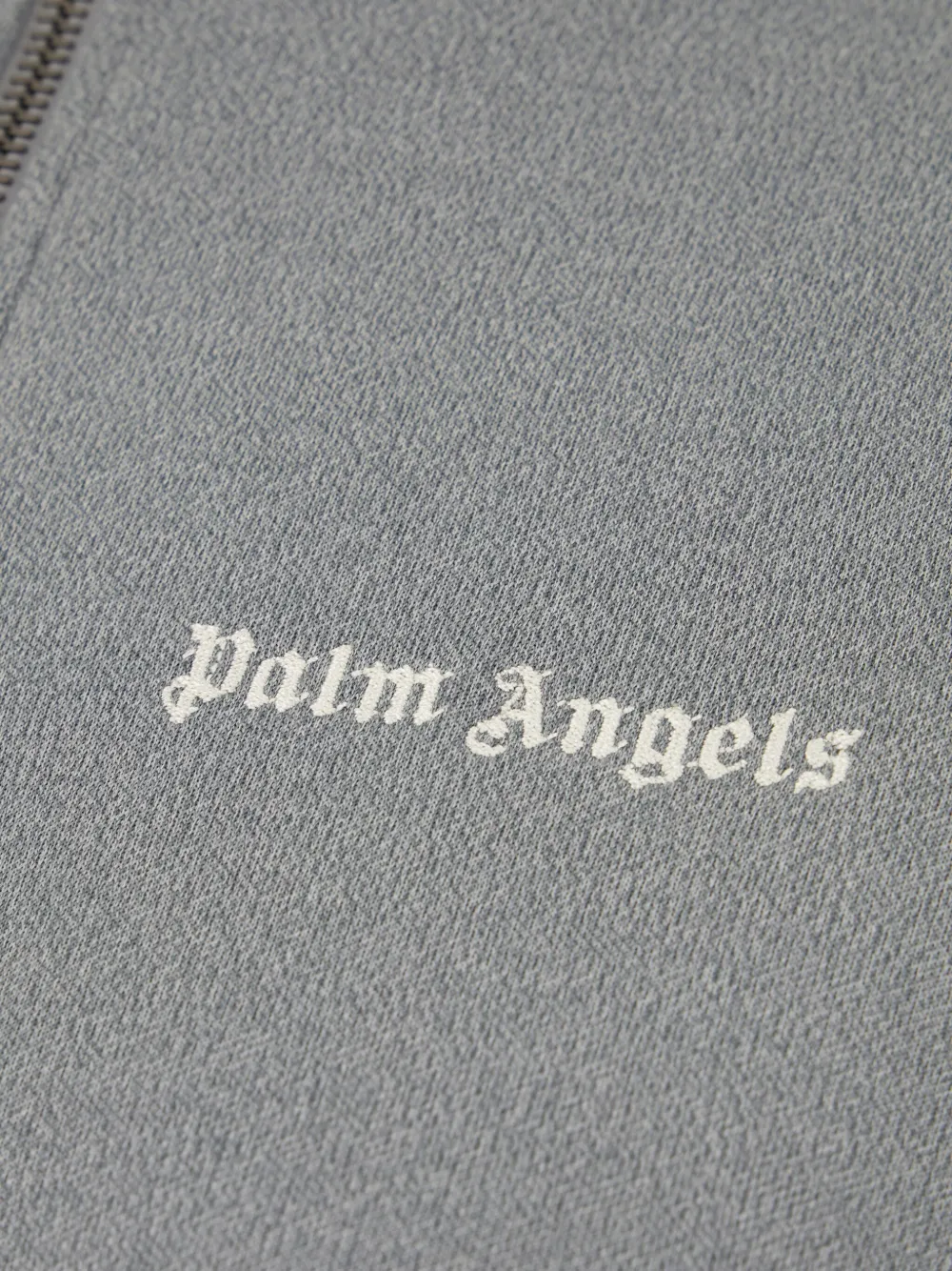 Palm Angels Track-stripe Zip-up Sweatshirt In Gray