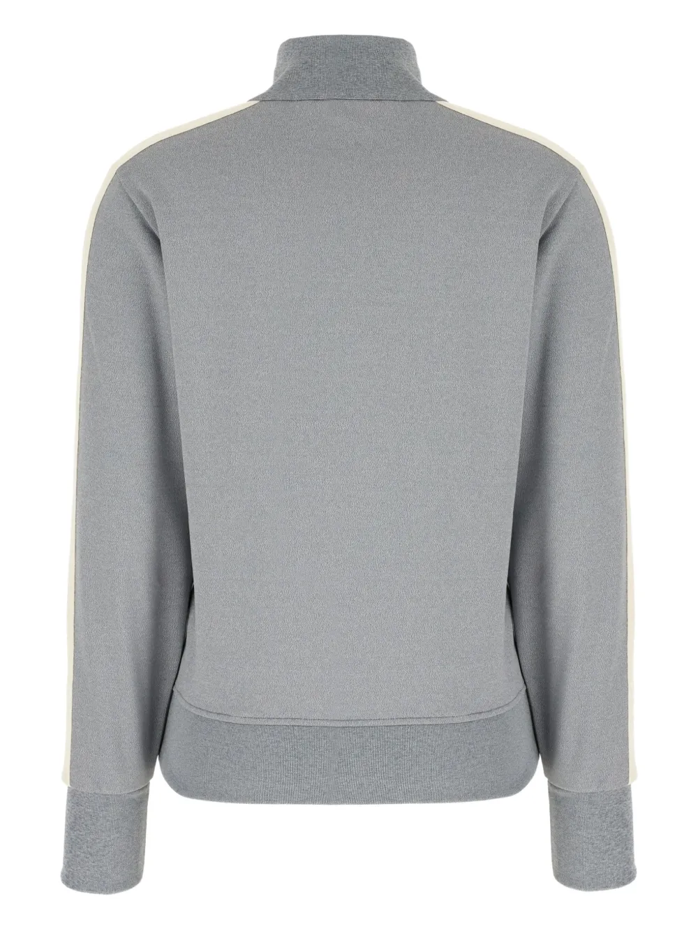 Palm Angels Track-stripe Zip-up Sweatshirt In Gray