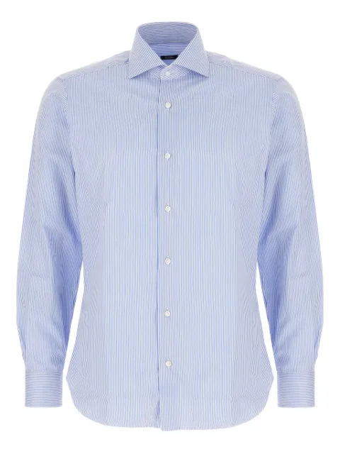 Barba striped long-sleeved shirt