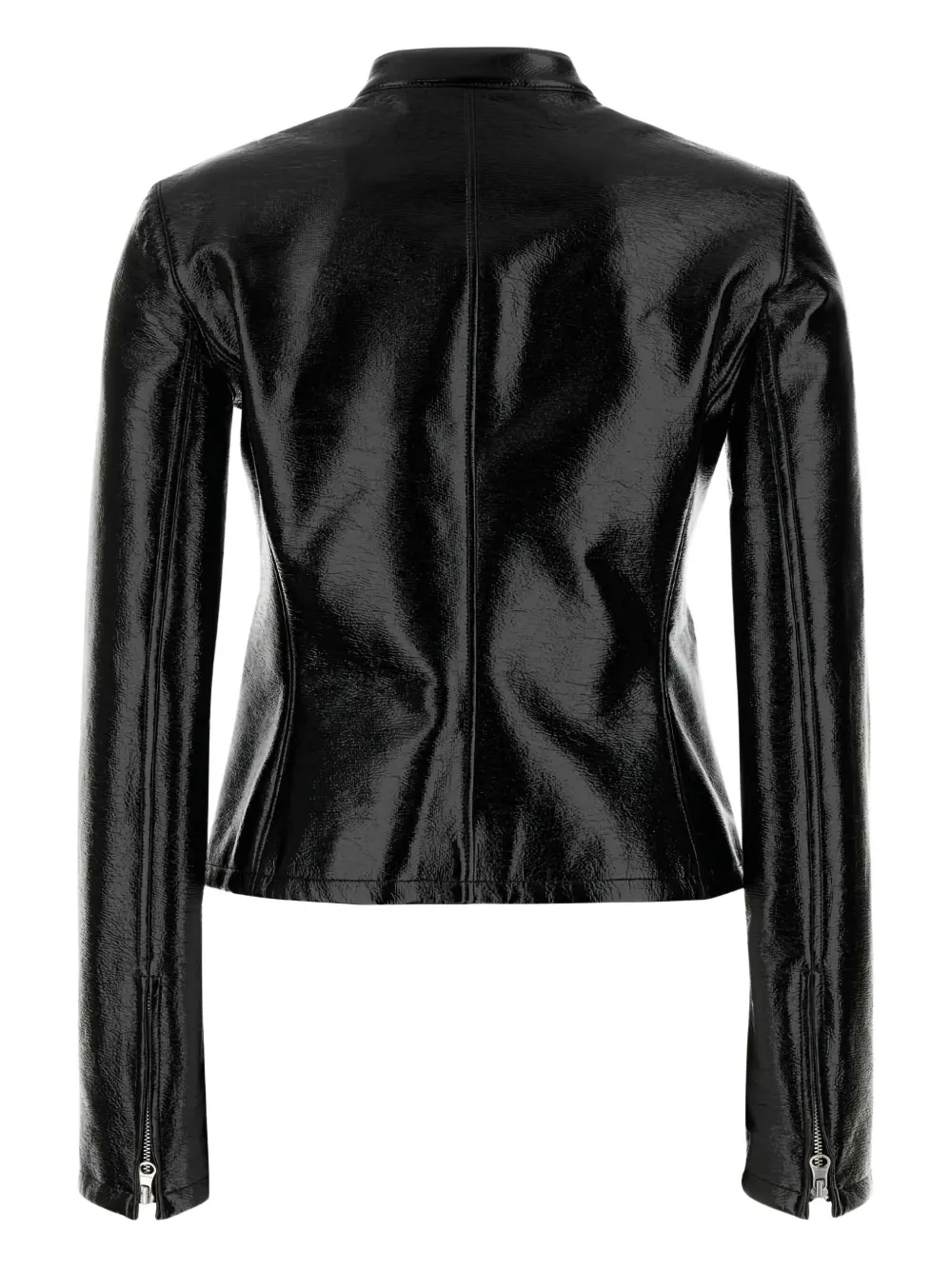 Courrèges City jack met vinyl-effect Zwart