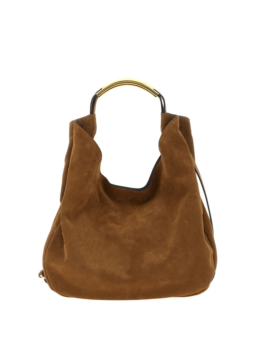 Moschino Medium Handle Me Suede Shoulder Bag