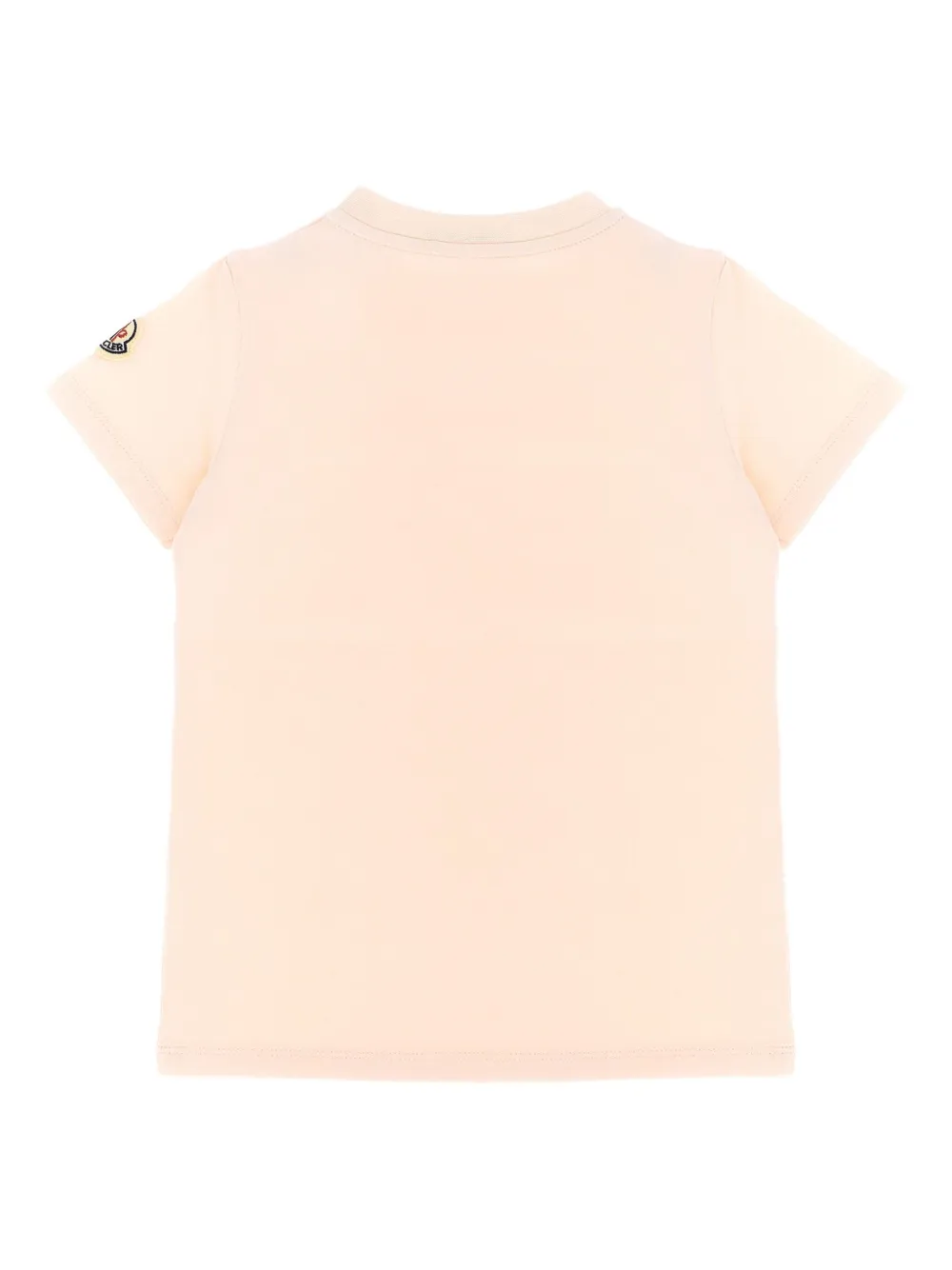 Moncler Enfant embroidered logo T-shirt Roze