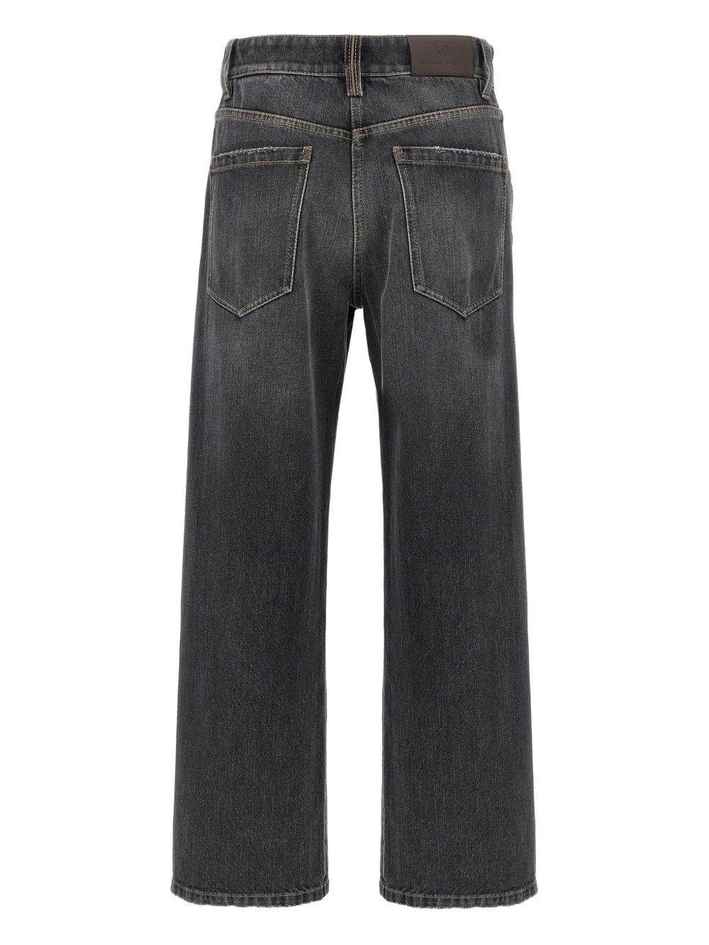 Brunello Cucinelli stonewashed five-pocket jeans Zwart