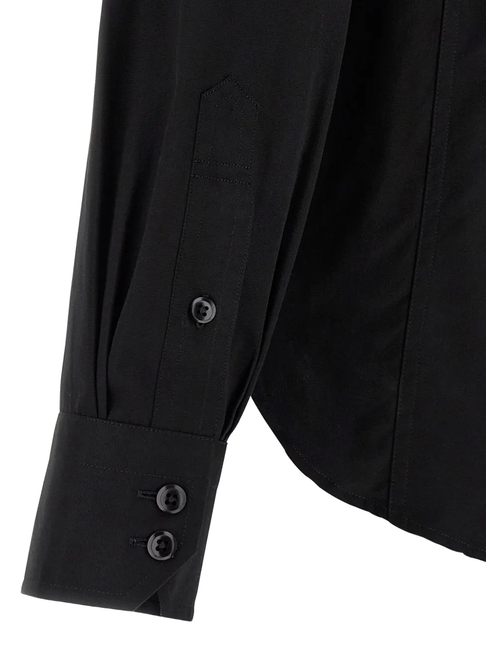 TOM FORD cuffed-sleeve pocket shirt Zwart
