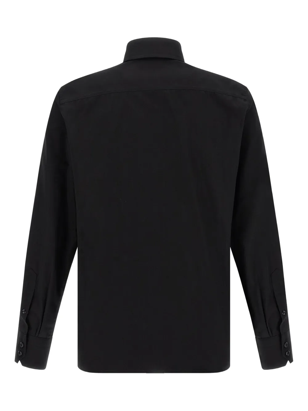 TOM FORD cuffed-sleeve pocket shirt Zwart
