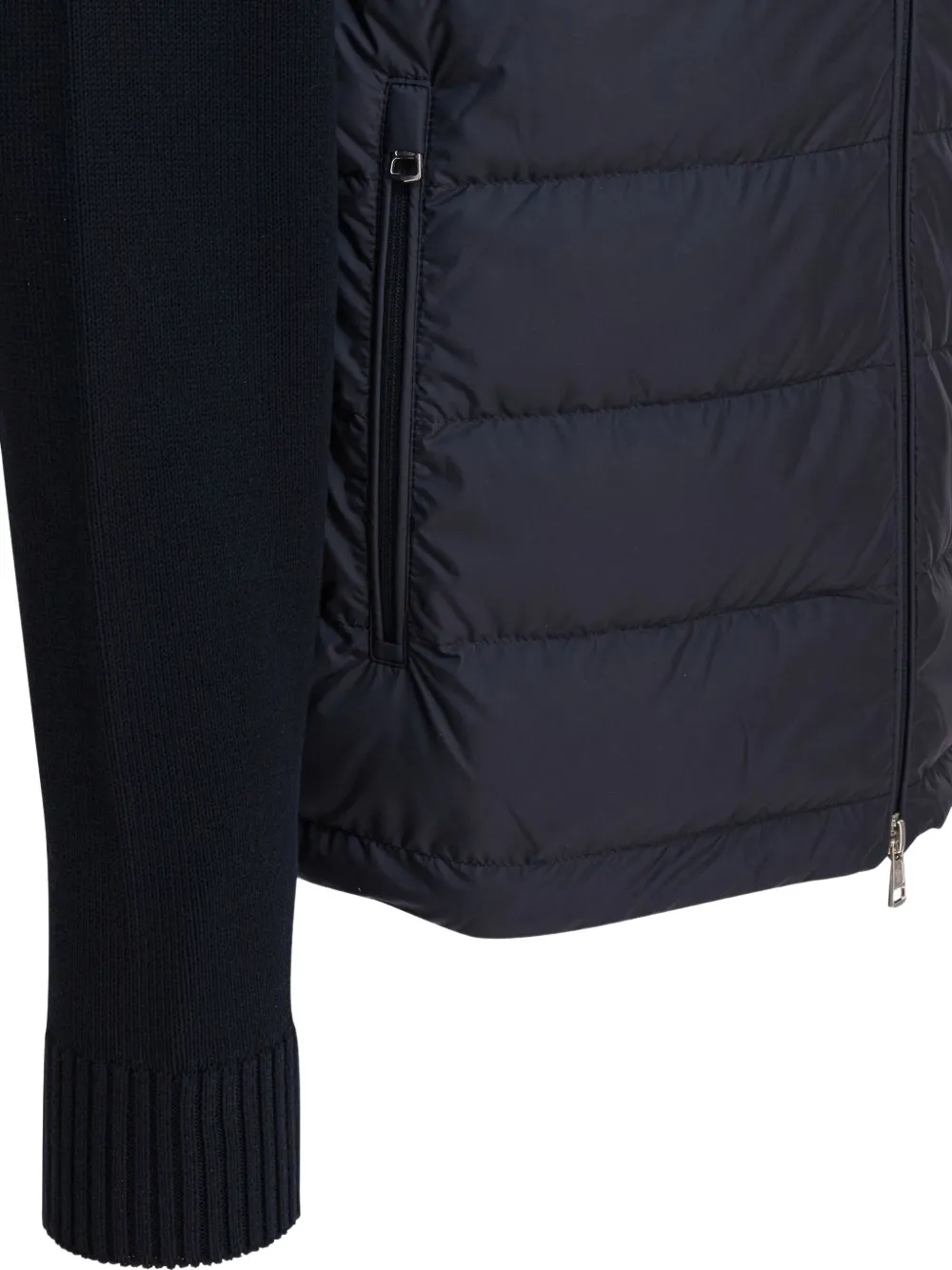 Moncler quilted-panels jacket Blauw