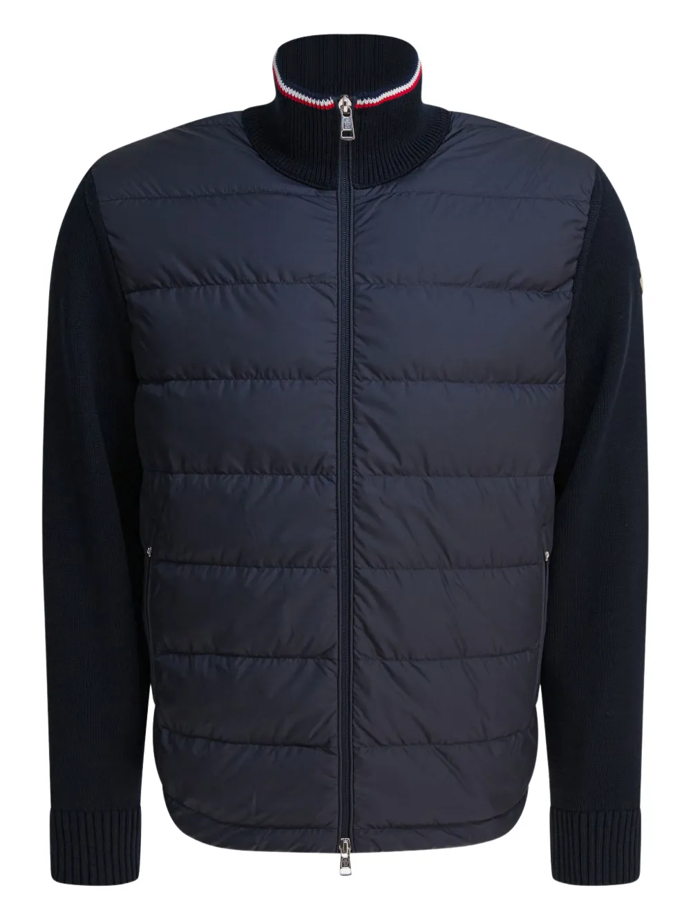 Moncler quilted-panels jacket Blauw