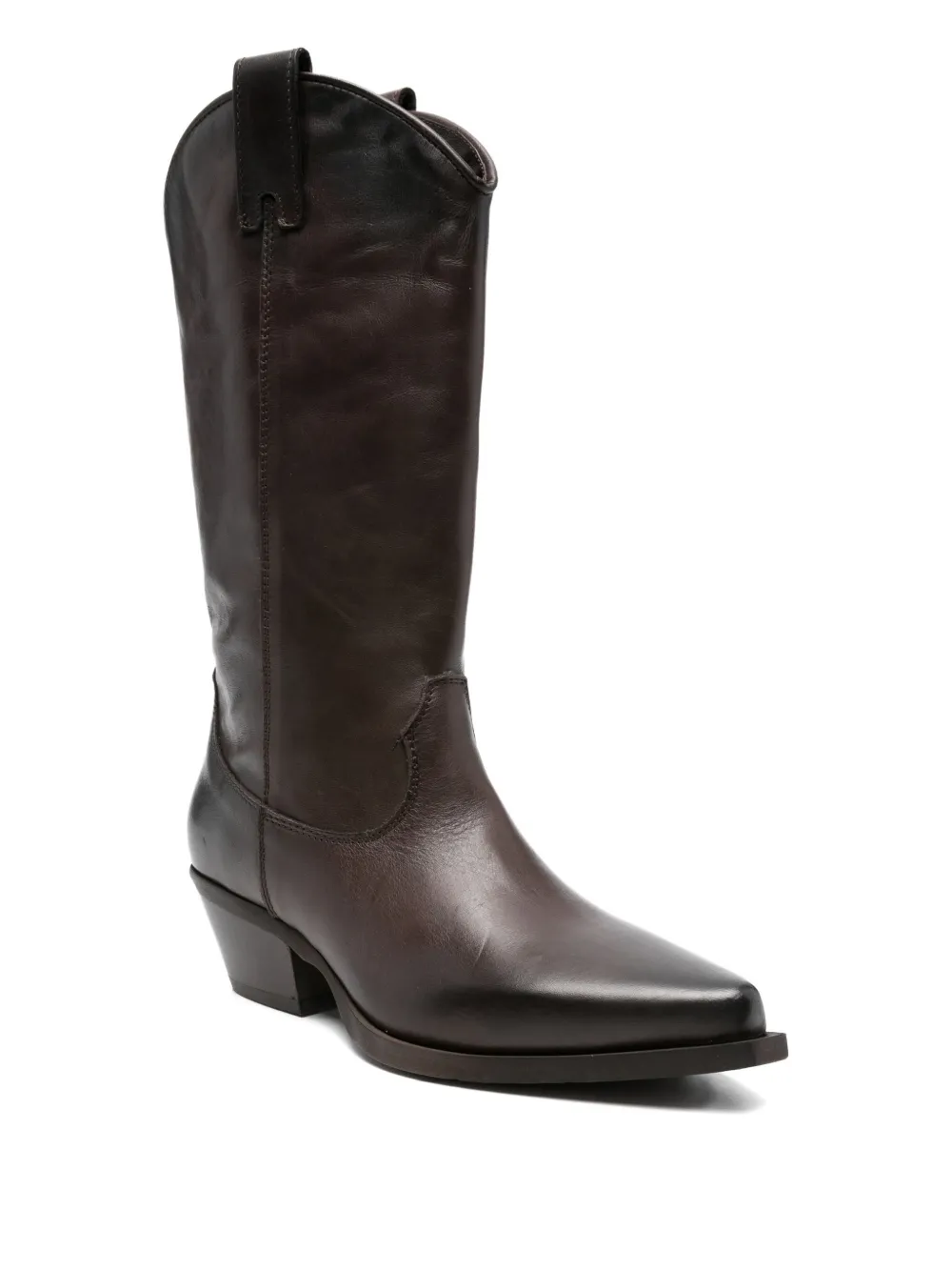 Metisse 40mm pointed-toe leather boots Brown
