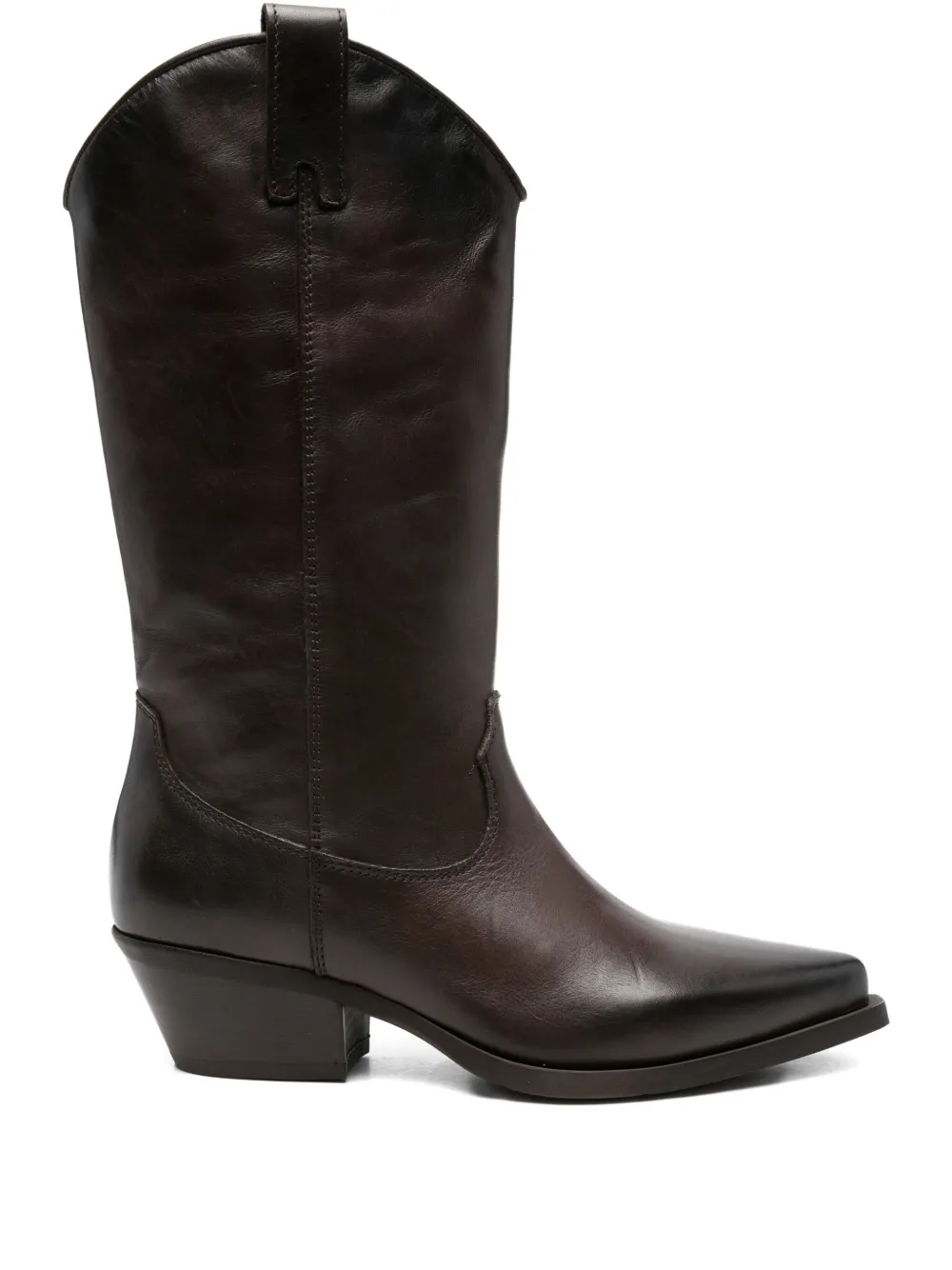 Metisse 40mm pointed-toe leather boots Brown