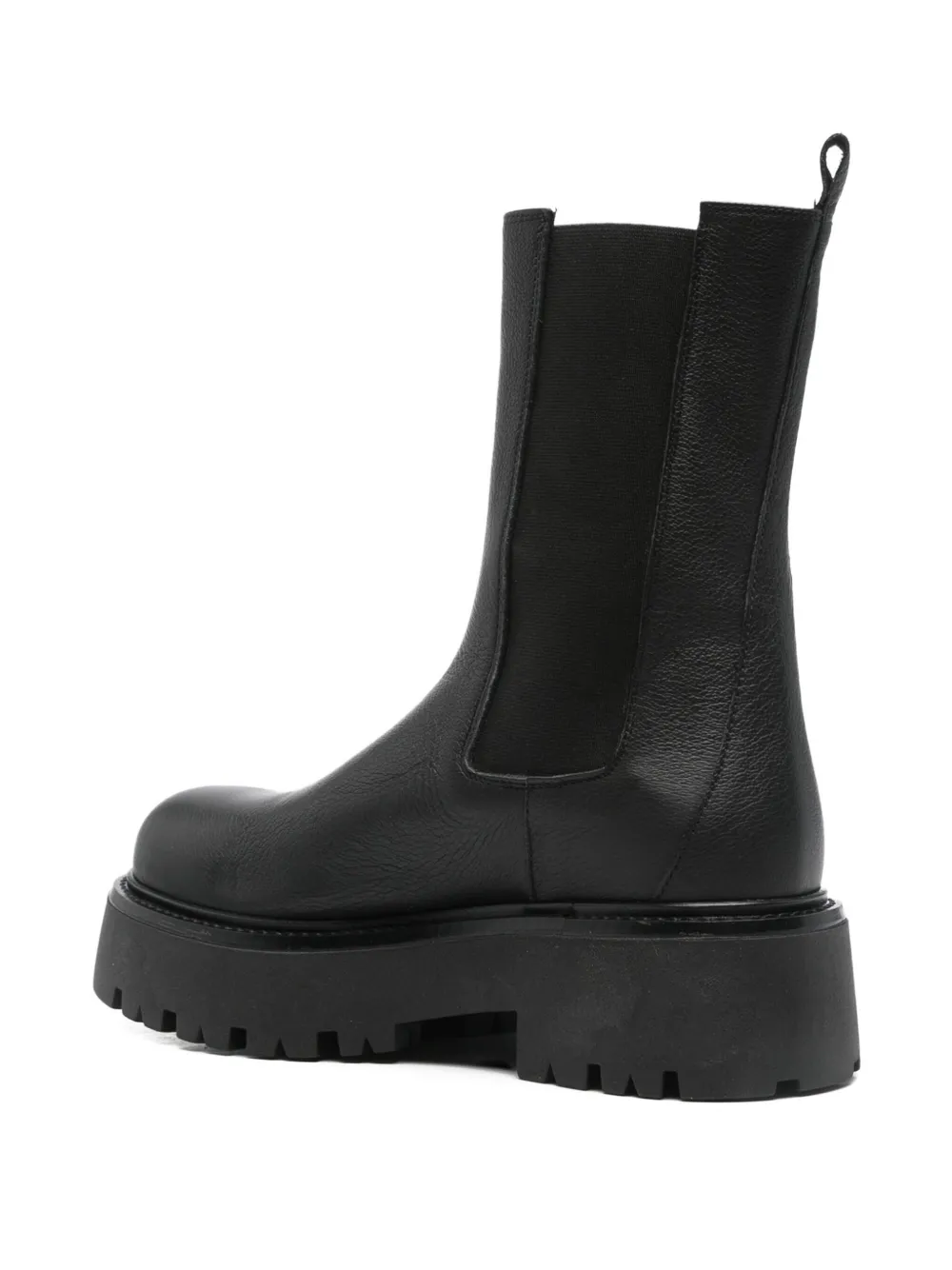Gisel Moire 50 mm laarzen met elastisch vlak en plateauzool Zwart