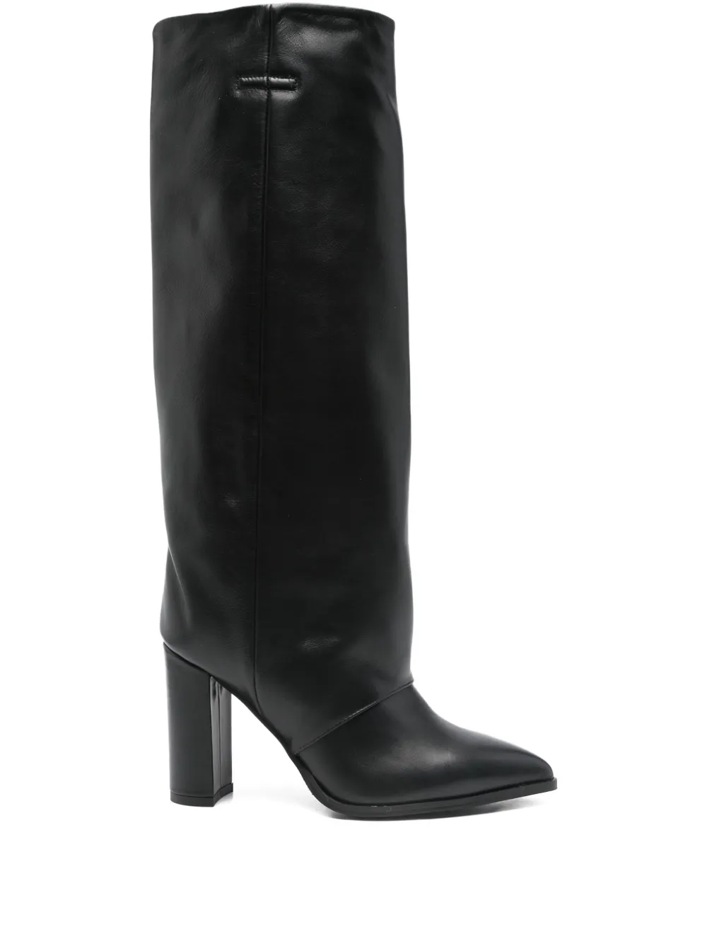 Gisel Moire 100mm leather knee-high boots | Black | Image 1
