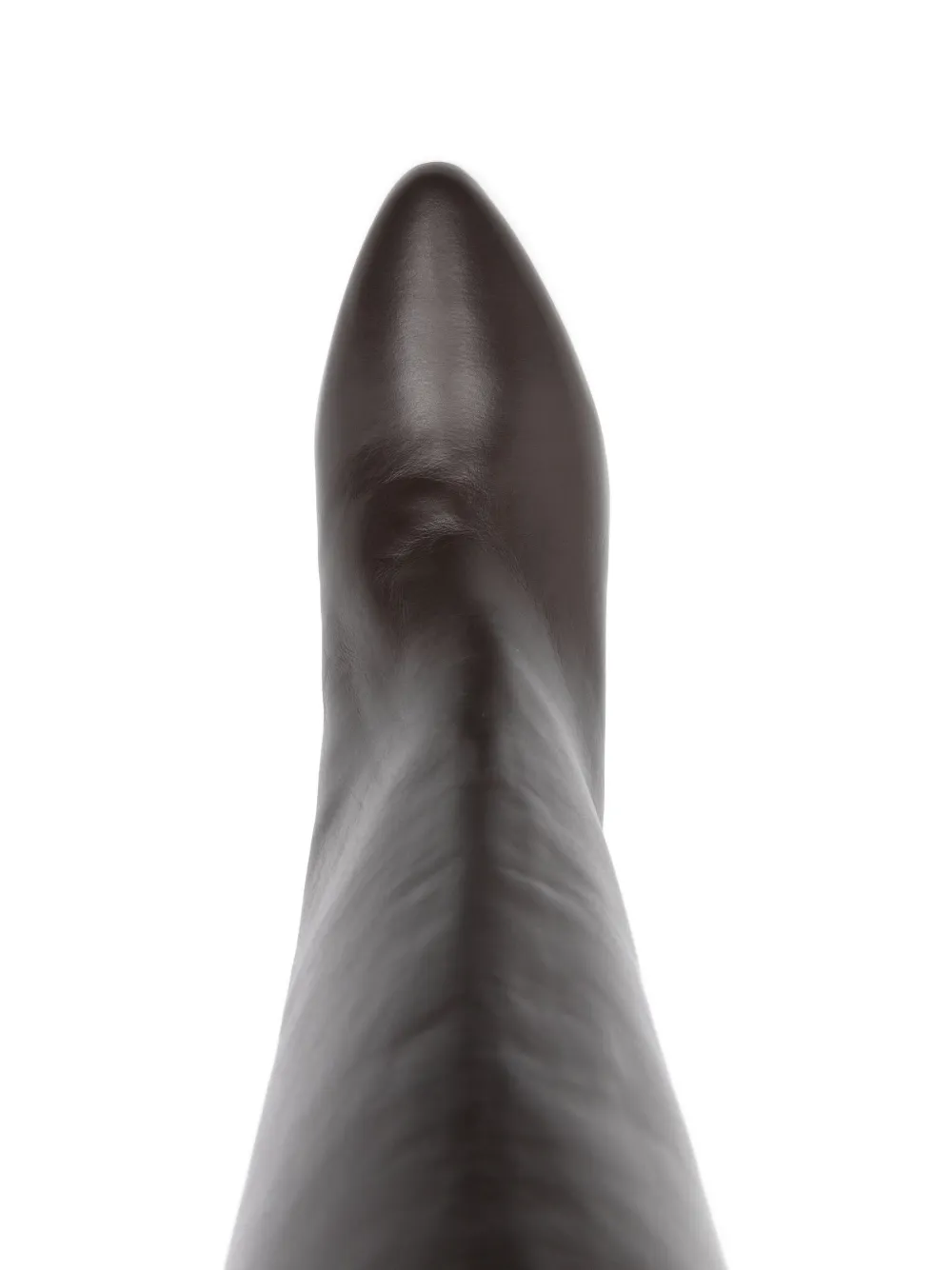 Gisel Moire 50mm calf-leather pointed-toe boots Brown