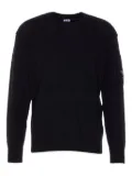 C.P. Company goggle-logo crewneck sweater - Black