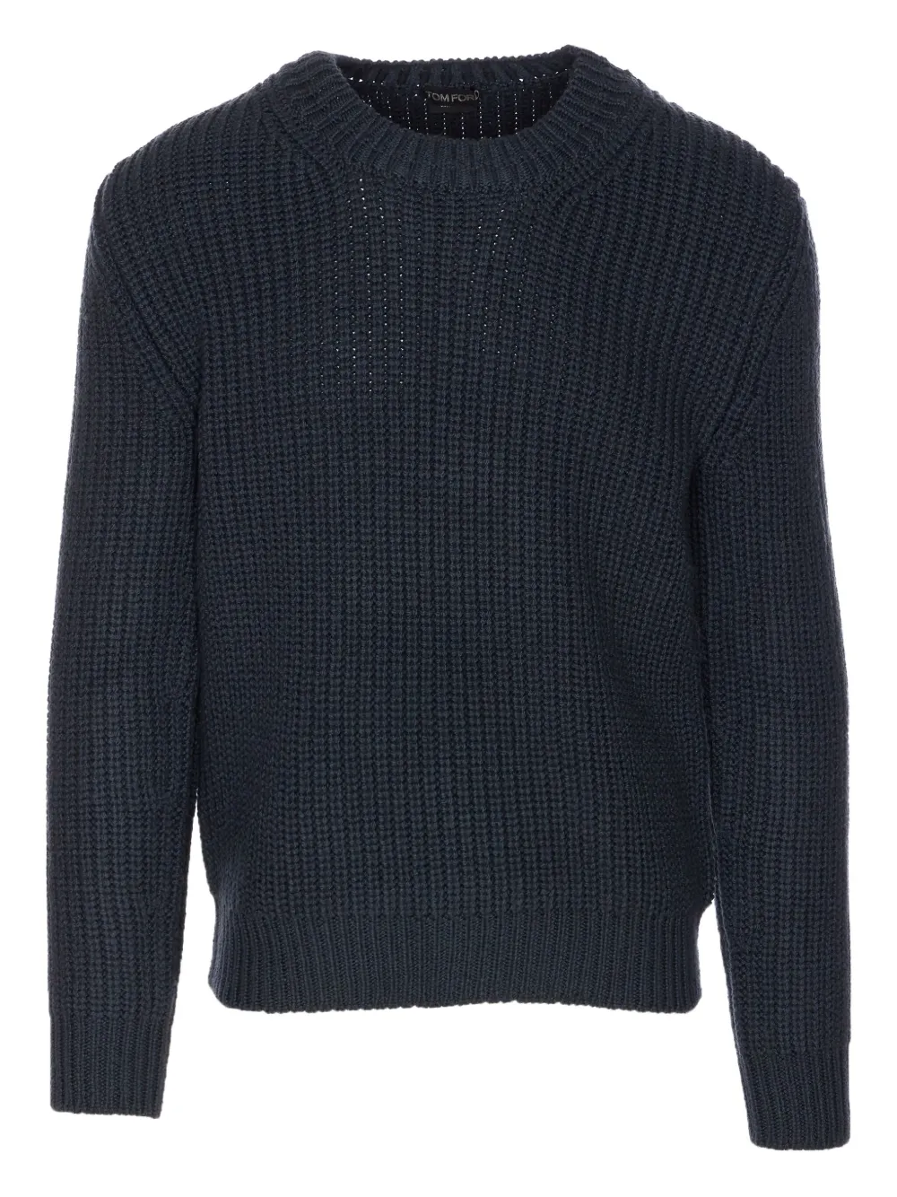TOM FORD ribbed crewneck sweater Blauw