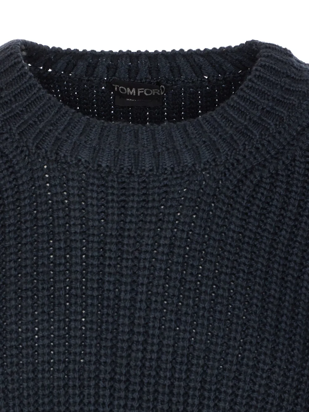 TOM FORD ribbed crewneck sweater Blauw