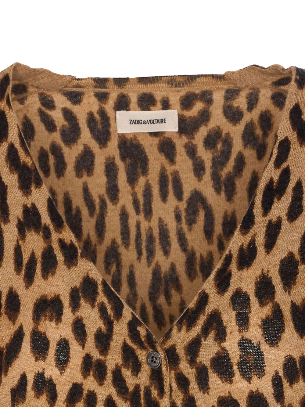 Zadig&Voltaire leopard-print button cardigan Bruin