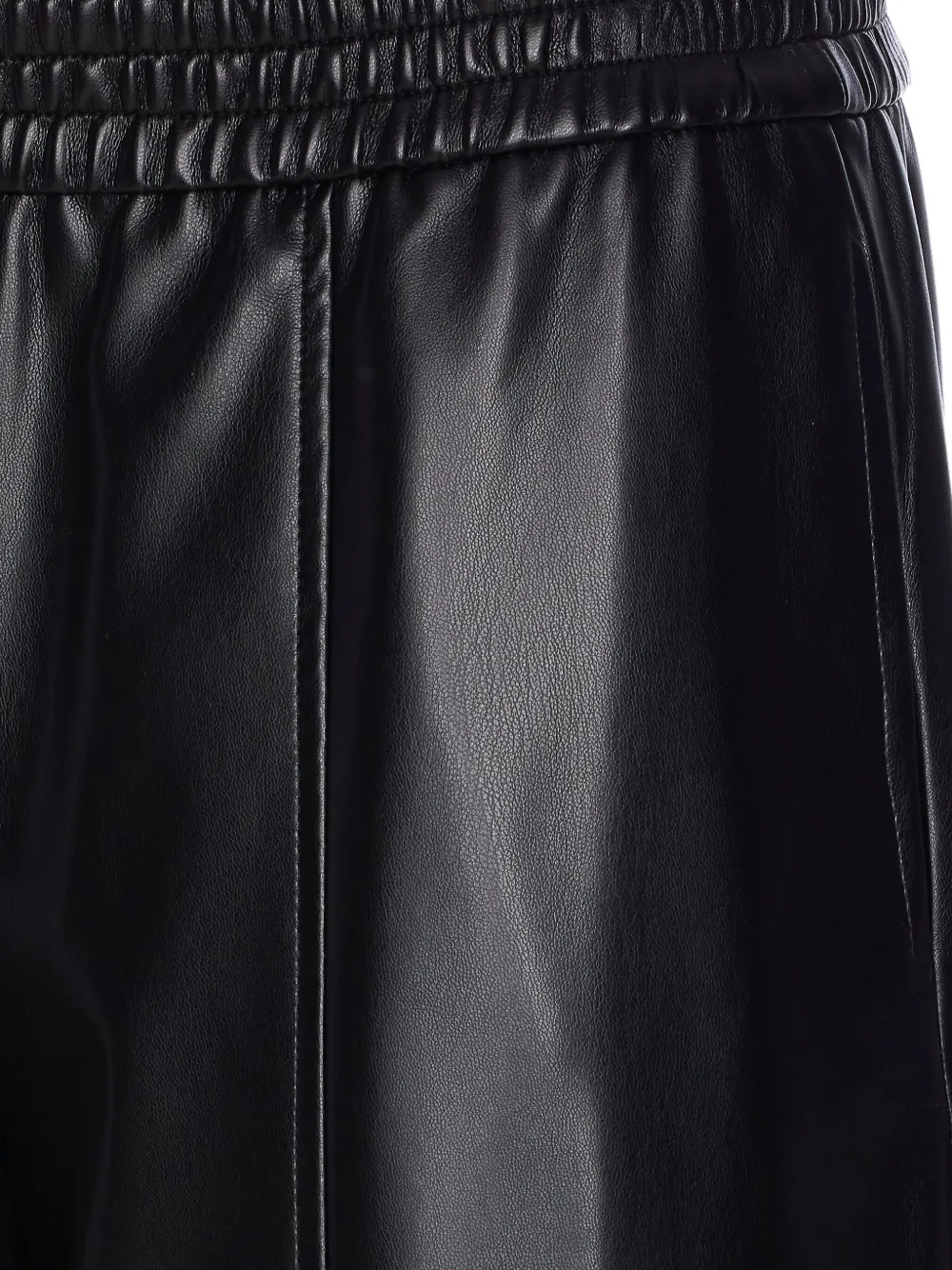 PINKO elasticated-waist faux-leather trousers Zwart