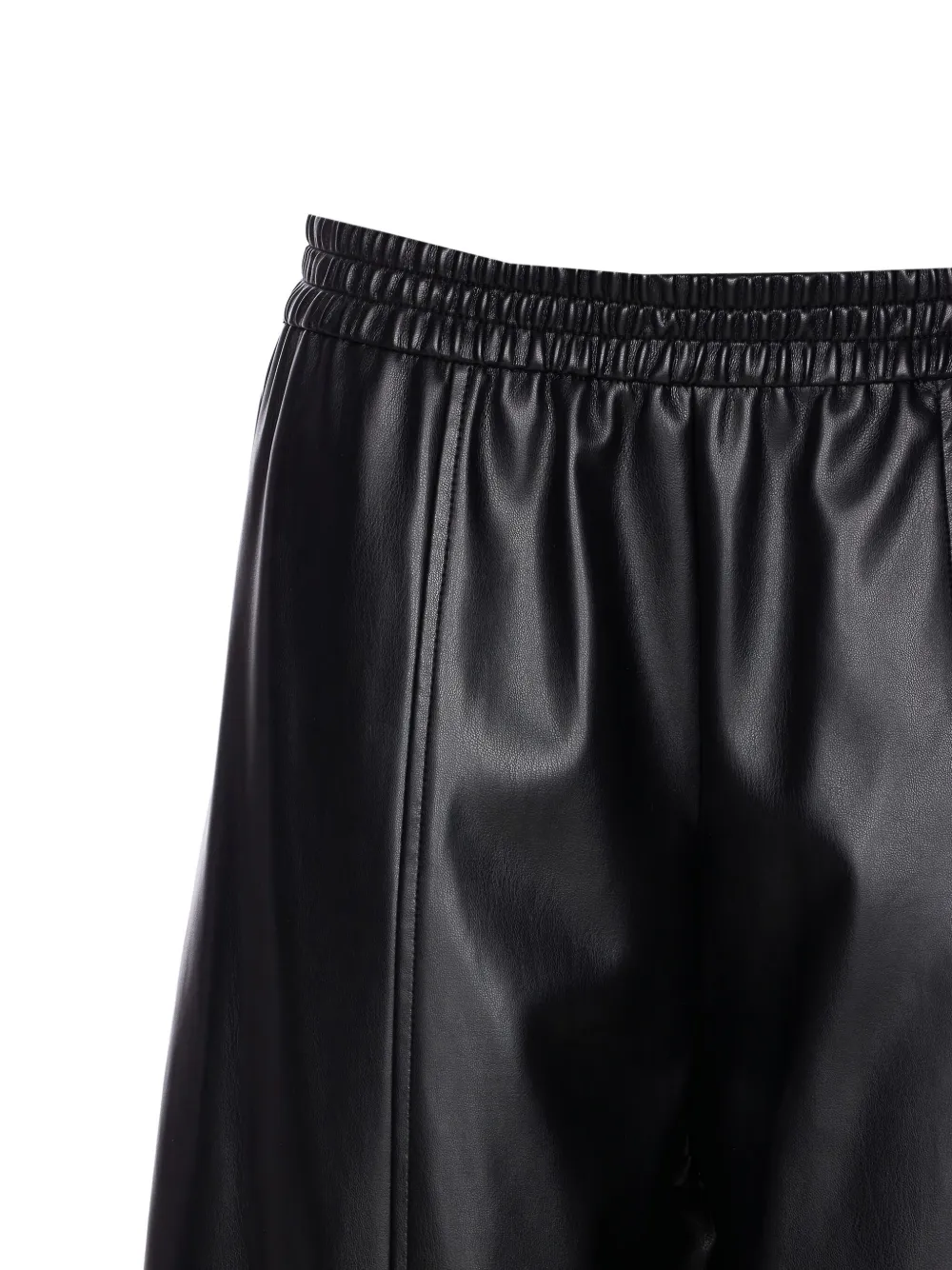 PINKO elasticated-waist faux-leather trousers Zwart
