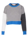 Marni colour-block cashmere sweater - Grey